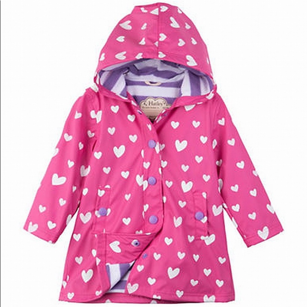 Hatley Girls’ Splash Jacket Color Changing Pink 6